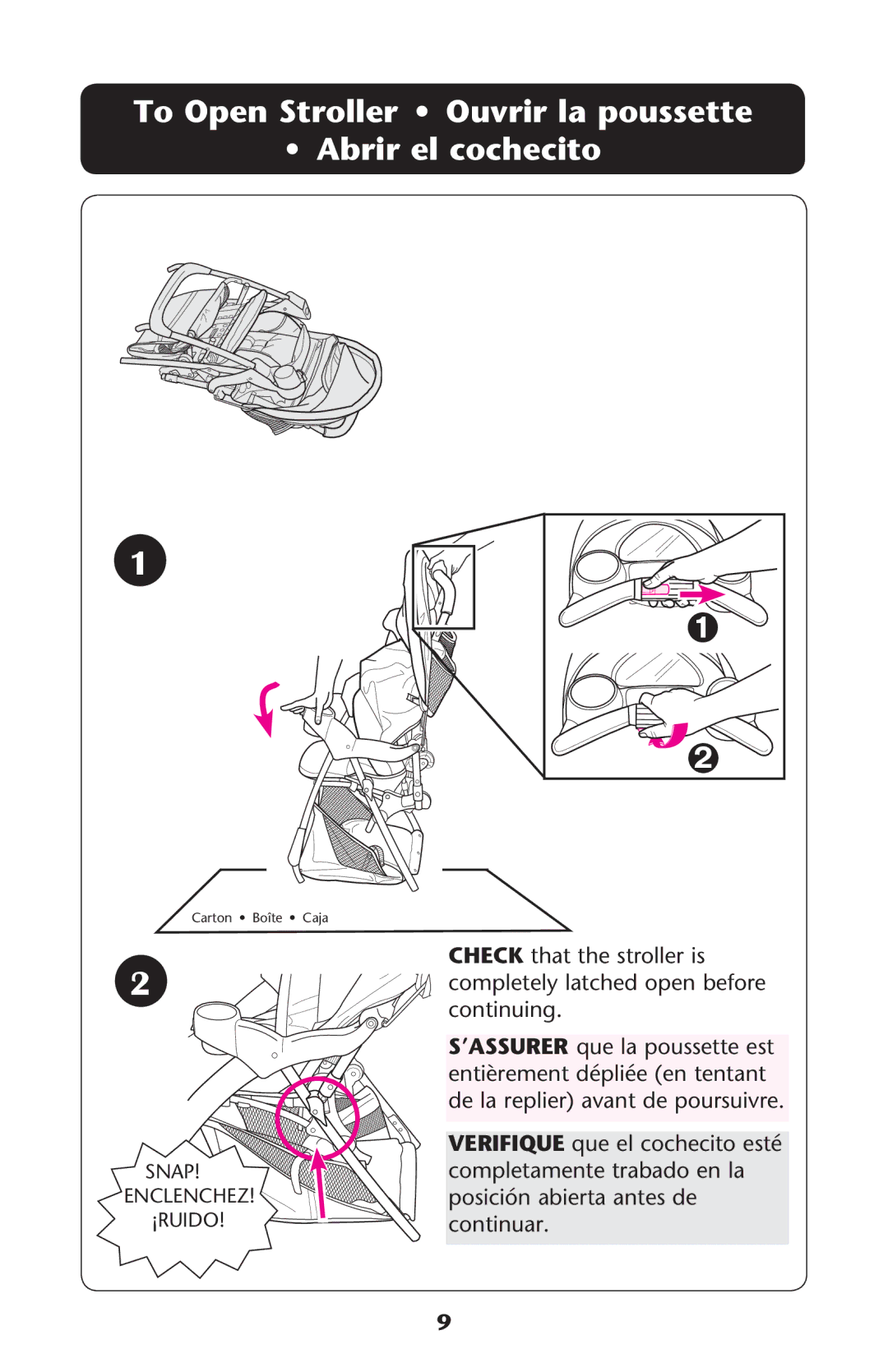 Graco PD240819A owner manual Snap 