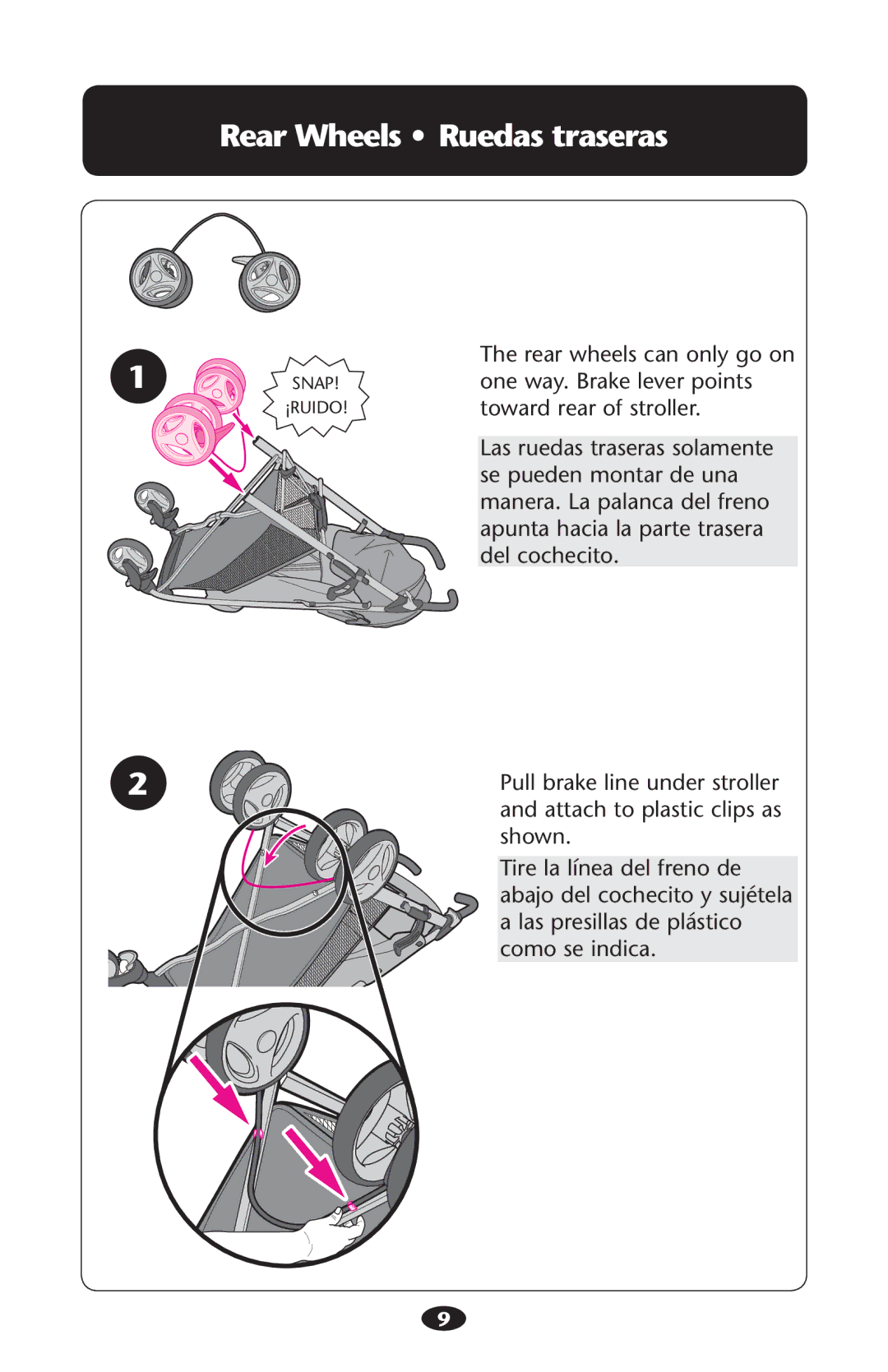 Graco PD241044B owner manual 2EAR 7HEELS ss2UEDAS Traseras 