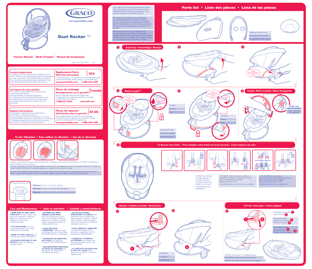 Graco PD241547B owner manual Vérifiez Votre Siège, AU Soleil OU Chaleur Peute, EL SOL O EL Calor Podróa 