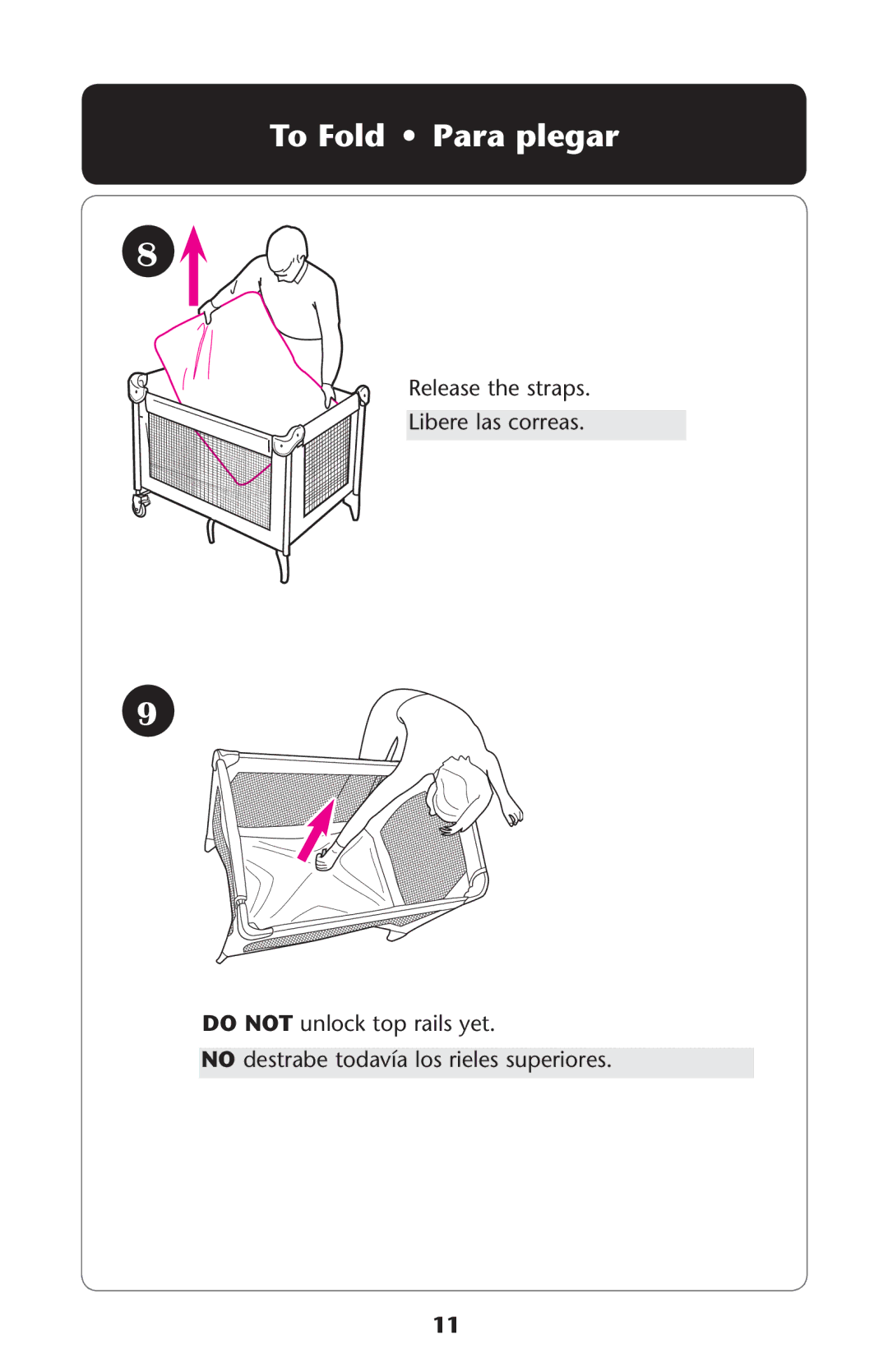 Graco PD242788A manual 4O &OLD ss 0ARA Plegar 