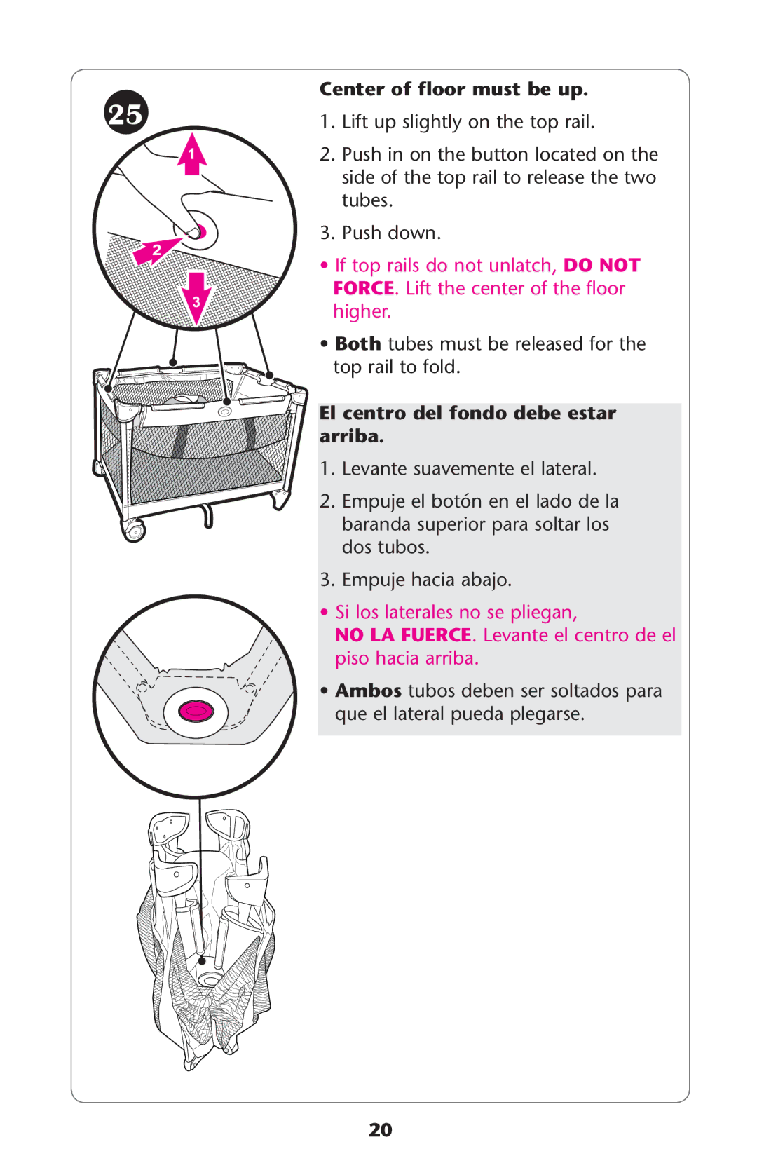 Graco PD242788A manual SsBoth Tubesbmust be Released Forotheh Toporail to FOLD 