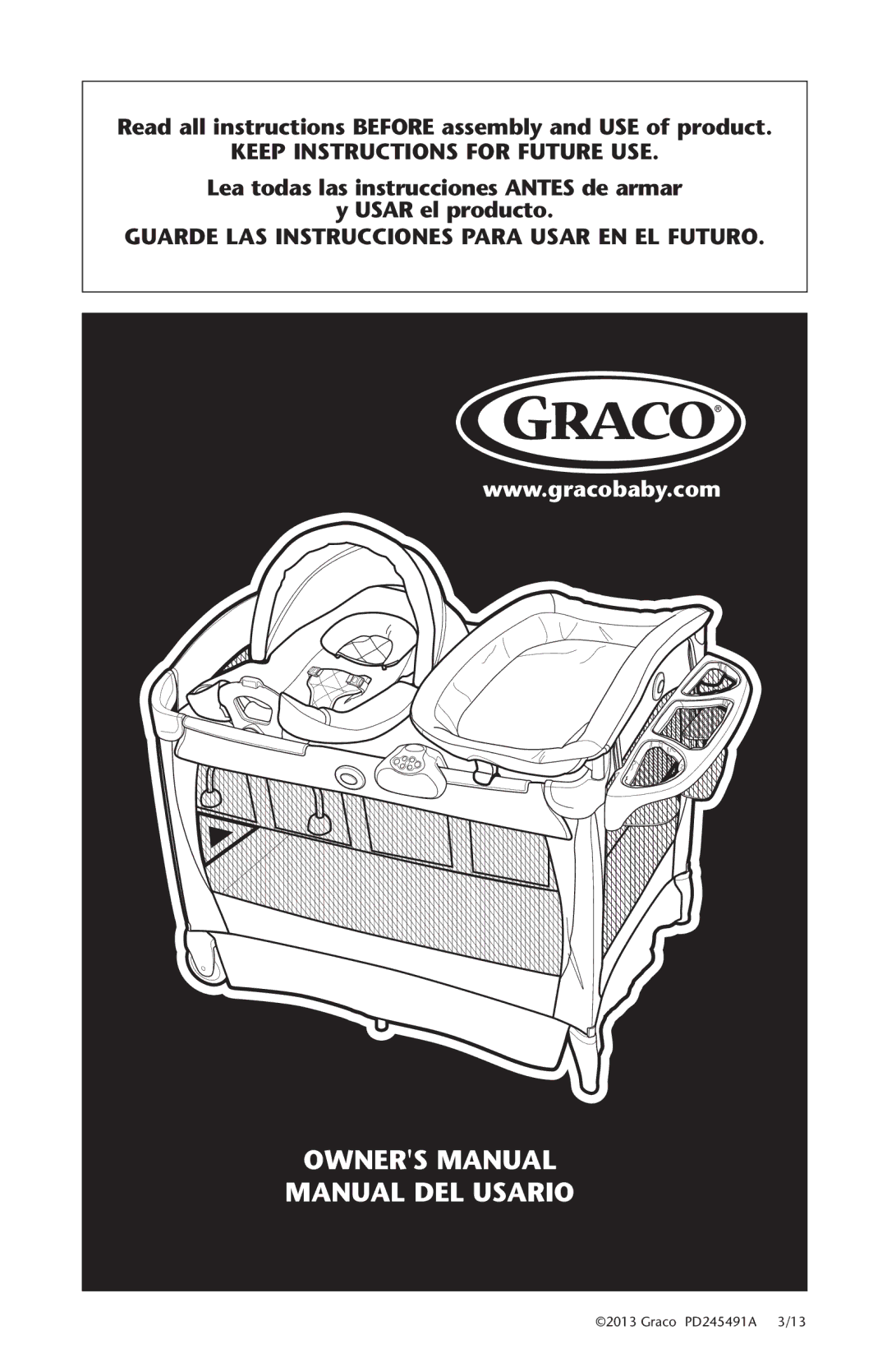 Graco PD245491A owner manual Manual DEL Usario 