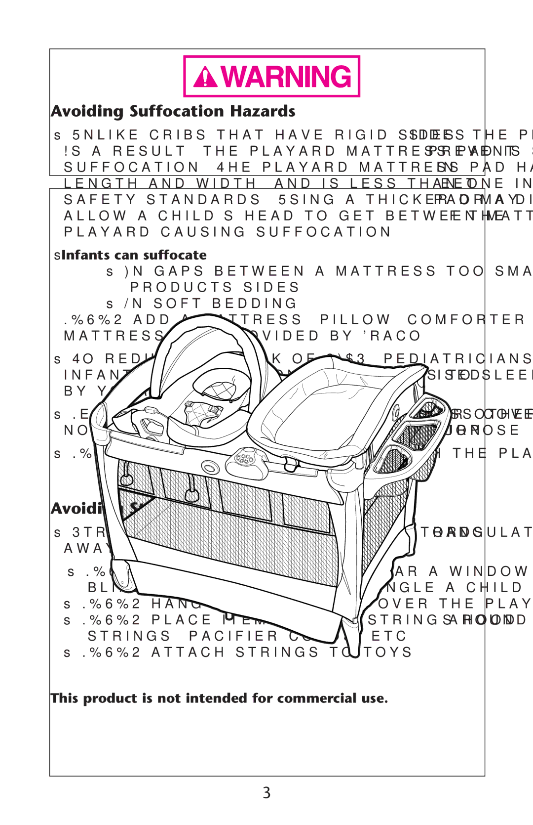 Graco PD245491A owner manual Soft BEDDING, Mattress Padaprovided by RACO, Ss.%6%26USESAAWATERTMATTRESS with THEHPLAYARD 