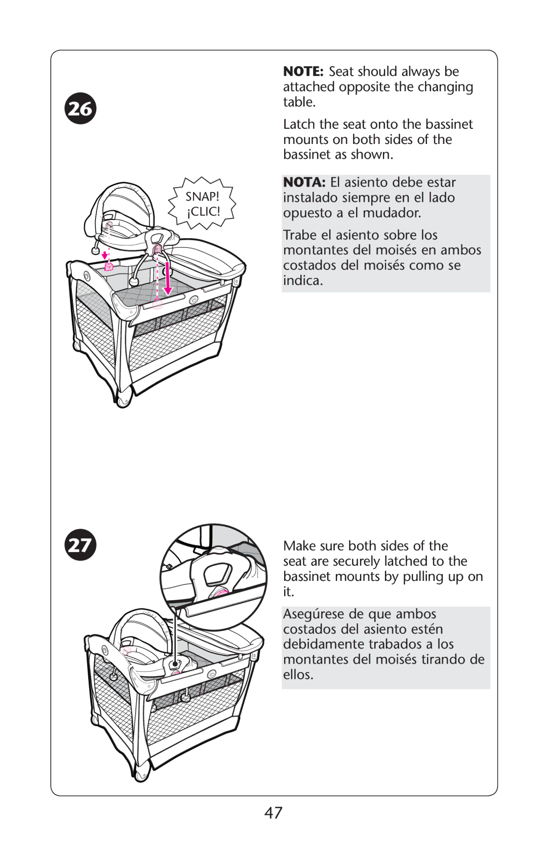 Graco PD245491A owner manual Table, Bassinet AS SHOWN, Opuestoeaael MUDADOR, It 