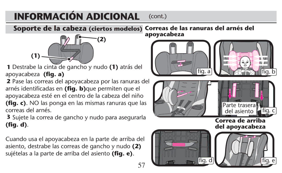 Graco PD247308A Apoyacabezacestï Enzel Centrotde Laecabeza DEL NI×ON, 3UJETE Lajcorrea Delgancho Y Nudoepara Asegurarla 