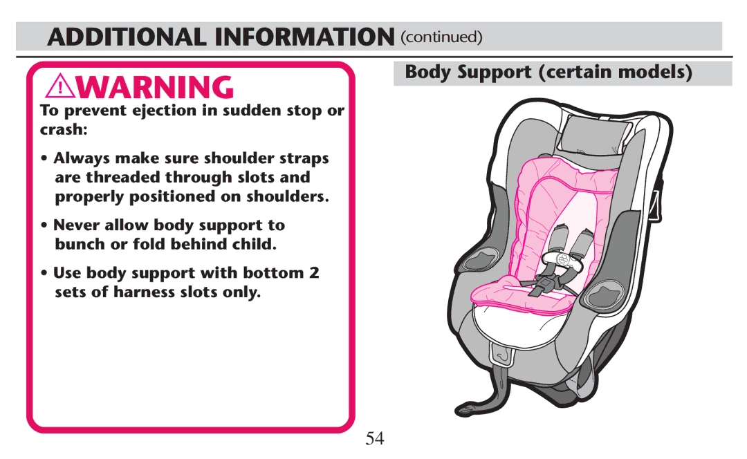 Graco PD247308A owner manual Additional Information  