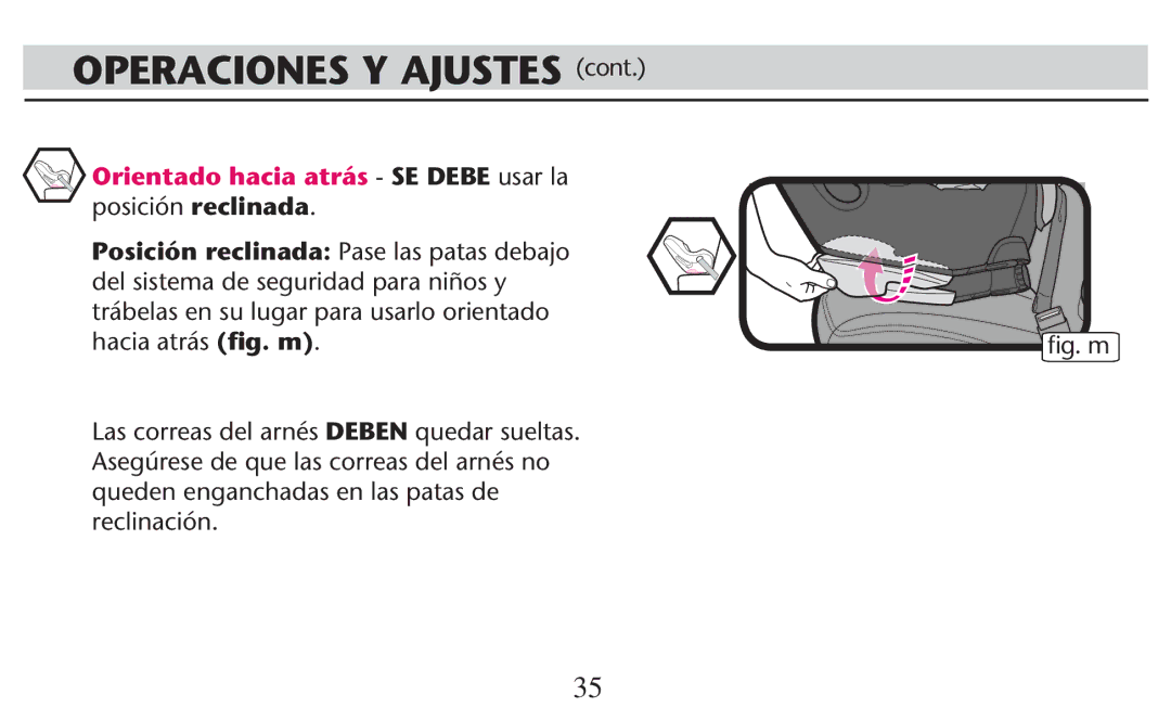 Graco PD247308A owner manual Orientado hacia atrás SE Debe usar la posición reclinada 