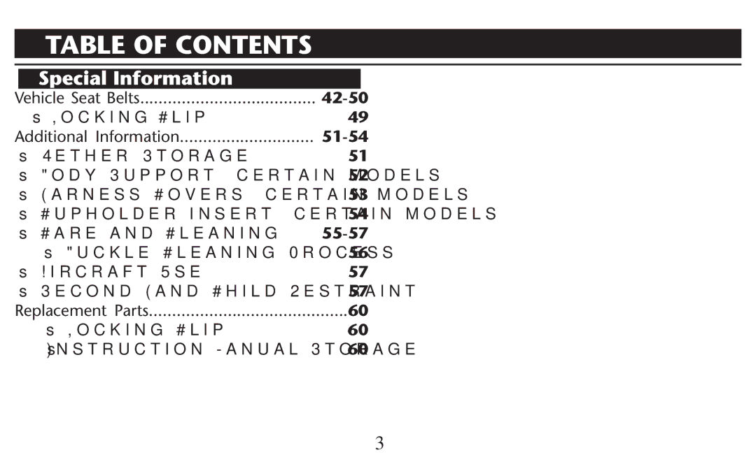 Graco PD247310A owner manual Additional Information, 51-54 