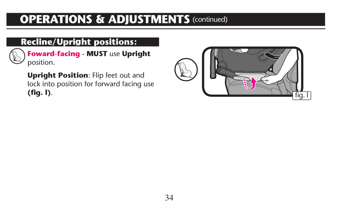 Graco PD247310A owner manual Upright Position Flip feet out 