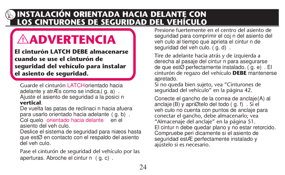 Graco PD247310A owner manual Deslice el sistema de seguridad para niños hasta 