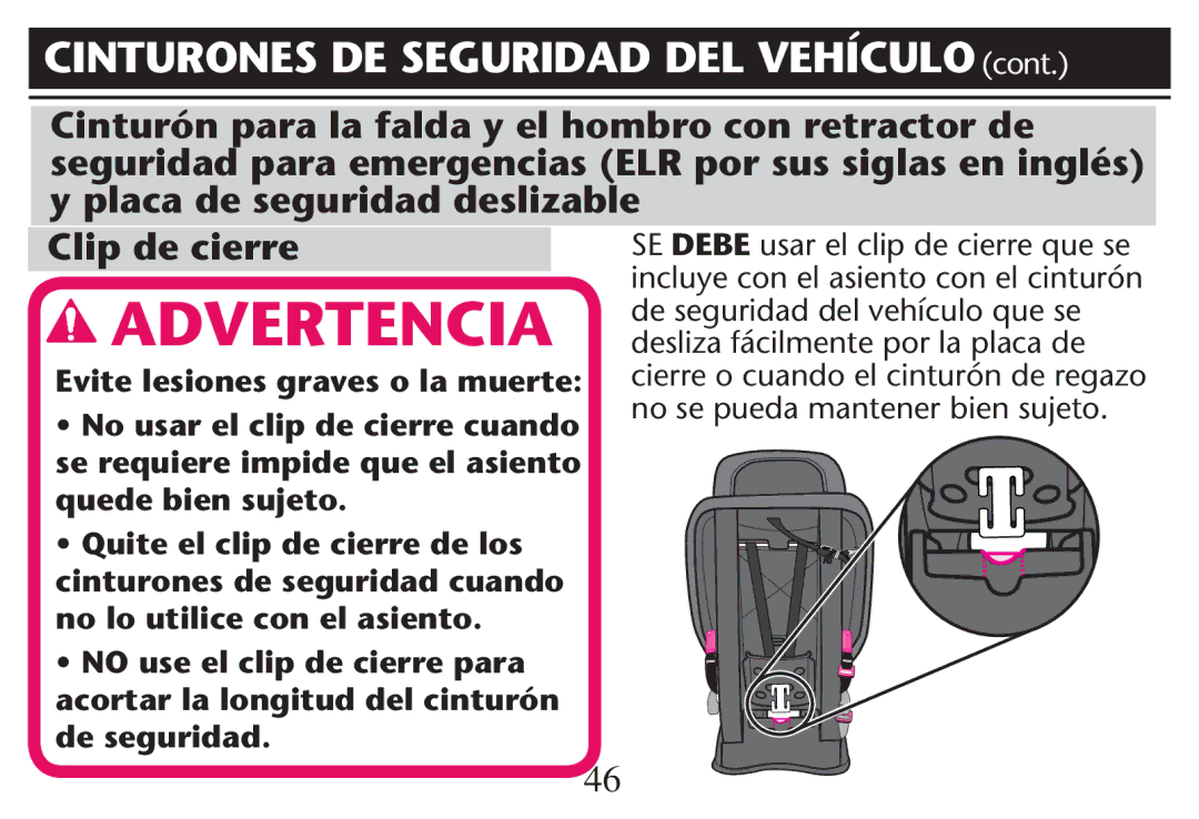 Graco PD247312A owner manual Advertencia 