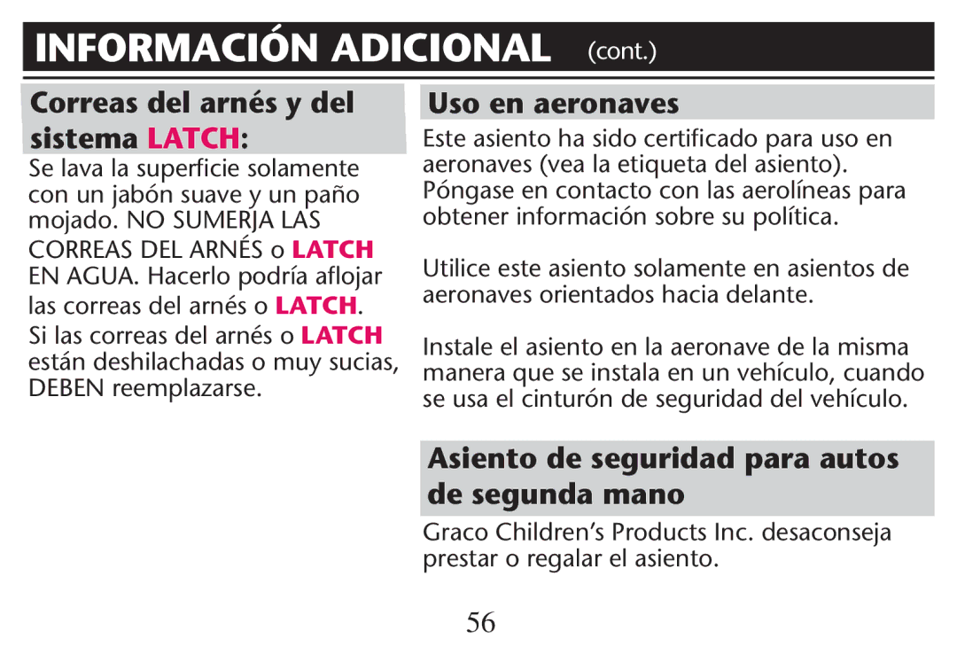 Graco PD247312A Correas del arnés y del sistema Latch, Uso en aeronaves, Asiento de seguridad para autos de segunda mano 