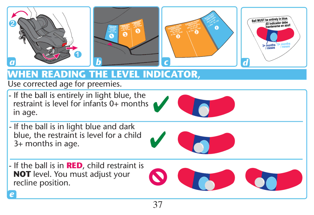 Graco PD247313A owner manual 5SESCORRECTEDRAGEEFORTPREEMIES, Age,  Months in AGE, Recline position 