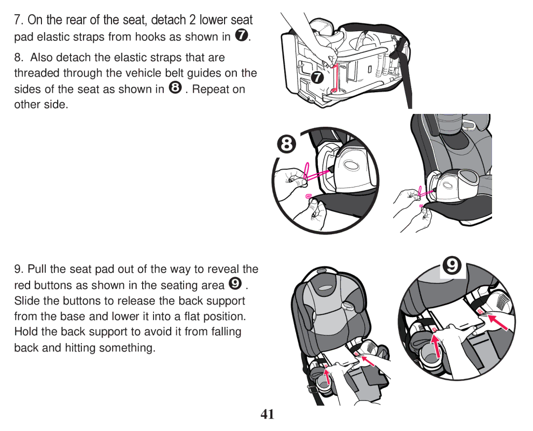 Graco PD247314A owner manual 2QWKHUHDURIWKHVHDWGHWDFKORZHUVHDW 