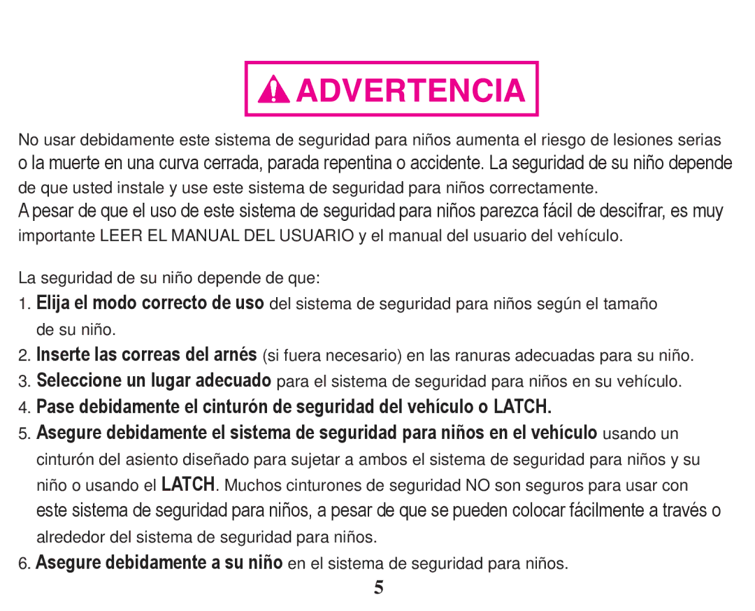 Graco PD247314A owner manual Advertencia 