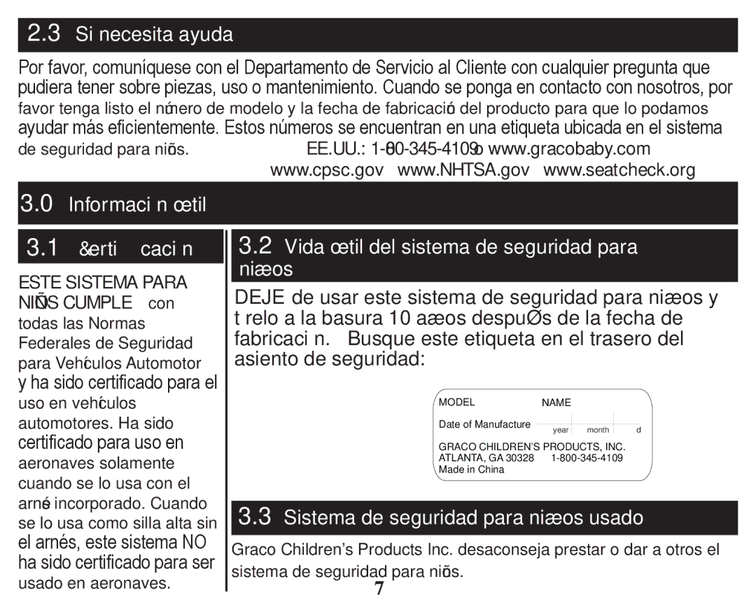 Graco PD247314A owner manual Si necesita ayuda 