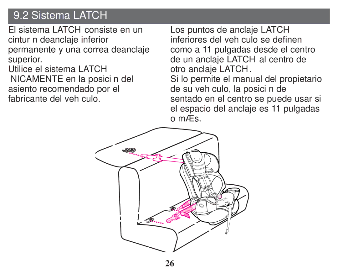 Graco PD247314A owner manual Sistema Latch, 3XQWRVGH 