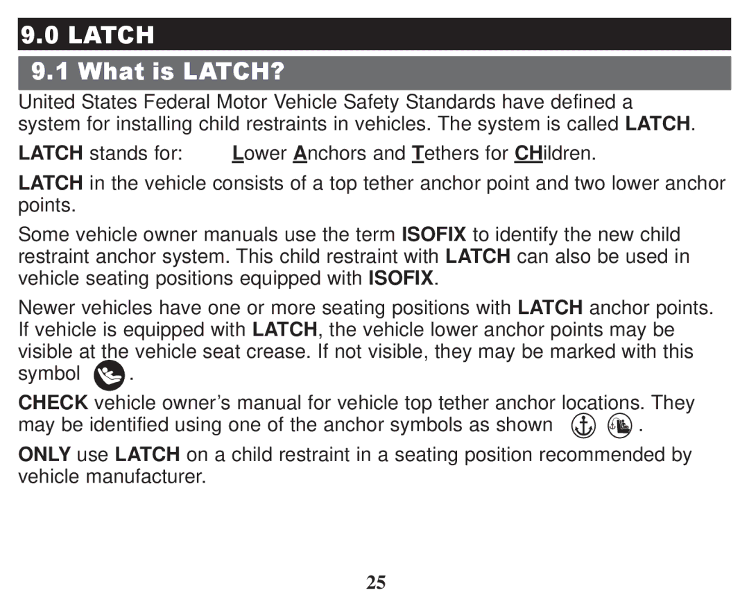 Graco PD247322A owner manual Latch, What is LATCH? 