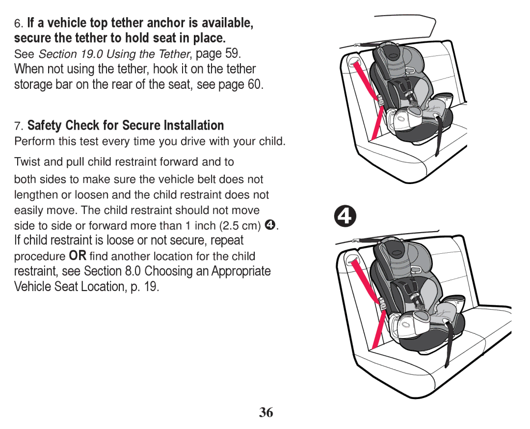 Graco PD247322A owner manual Safety Check for Secure Installation 