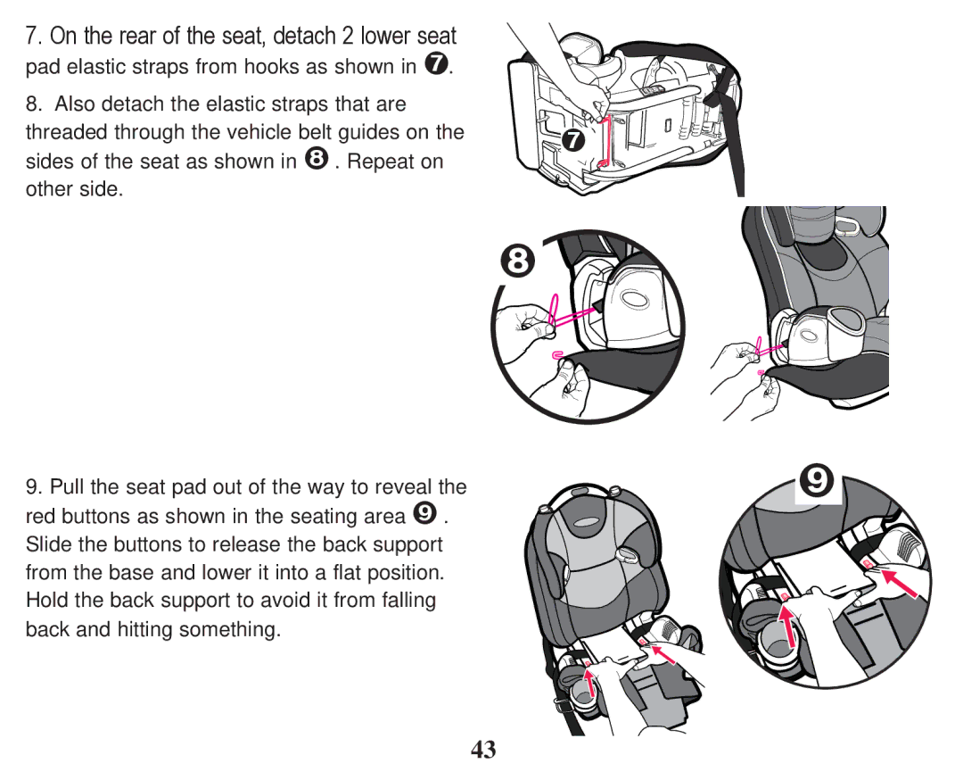 Graco PD247322A owner manual 2QWKHUHDURIWKHVHDWGHWDFKORZHUVHDW 