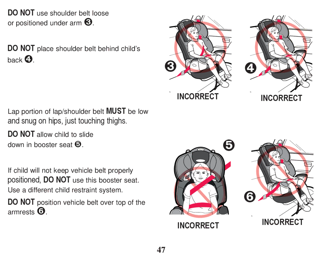 Graco PD247322A owner manual Incorrectincorrect 