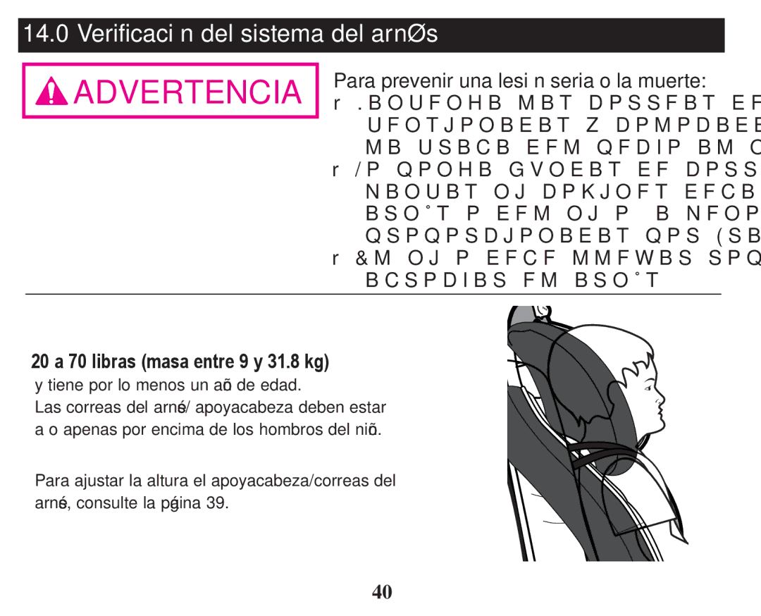 Graco PD247324A owner manual Verificación del sistema del arnés 