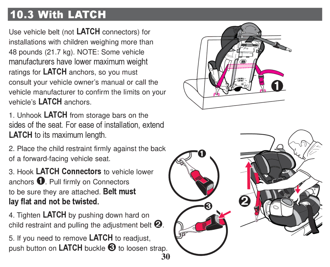 Graco PD247324A owner manual With Latch 