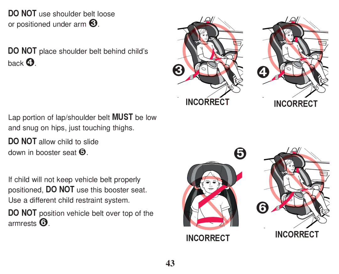 Graco PD247324A owner manual Incorrectincorrect 