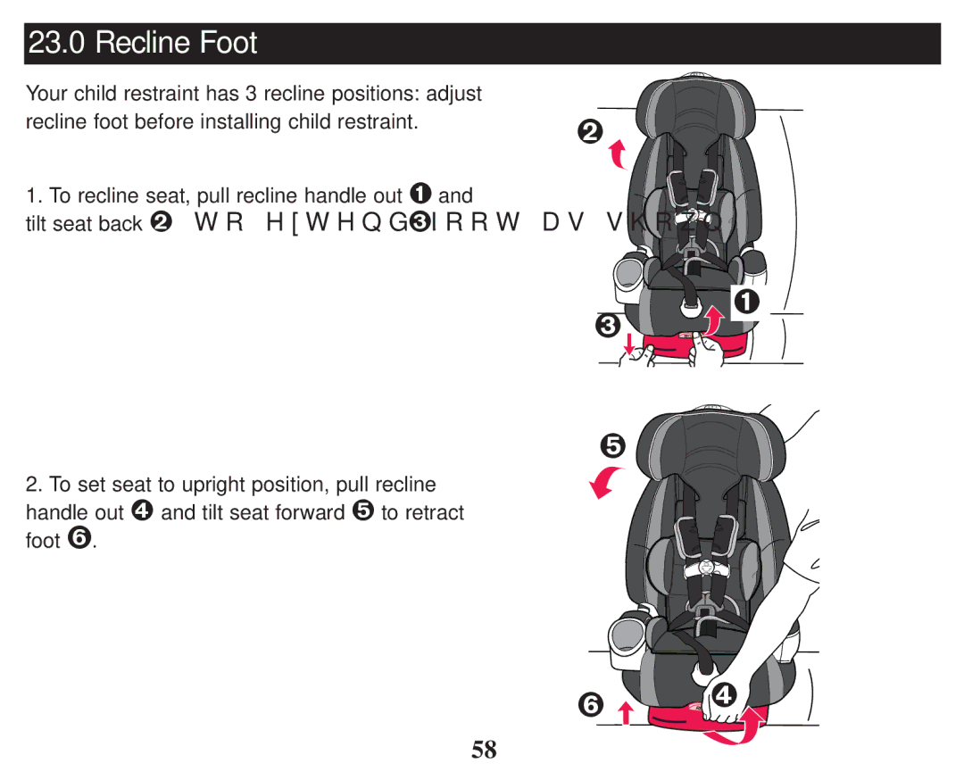 Graco PD247324A owner manual ™ › ž œ, Recline Foot 