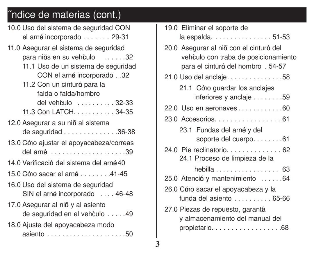 Graco PD247324A owner manual Índice de materias 