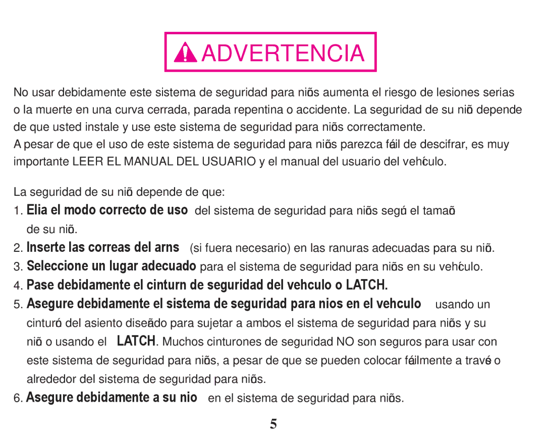 Graco PD247324A owner manual Advertencia 