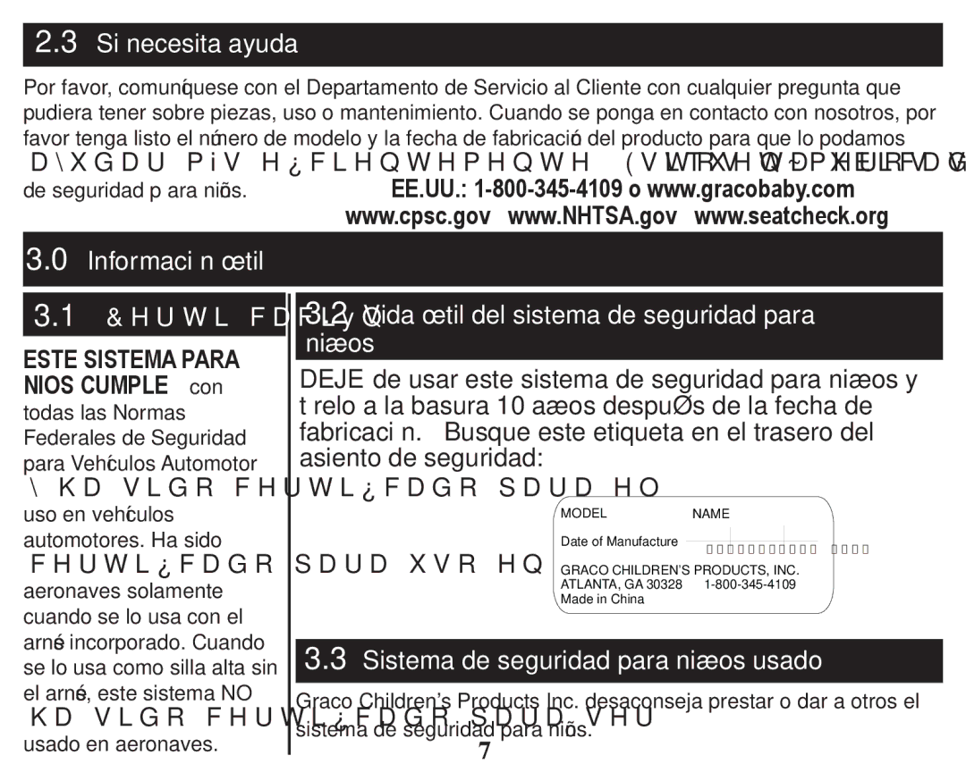 Graco PD247324A owner manual Si necesita ayuda 