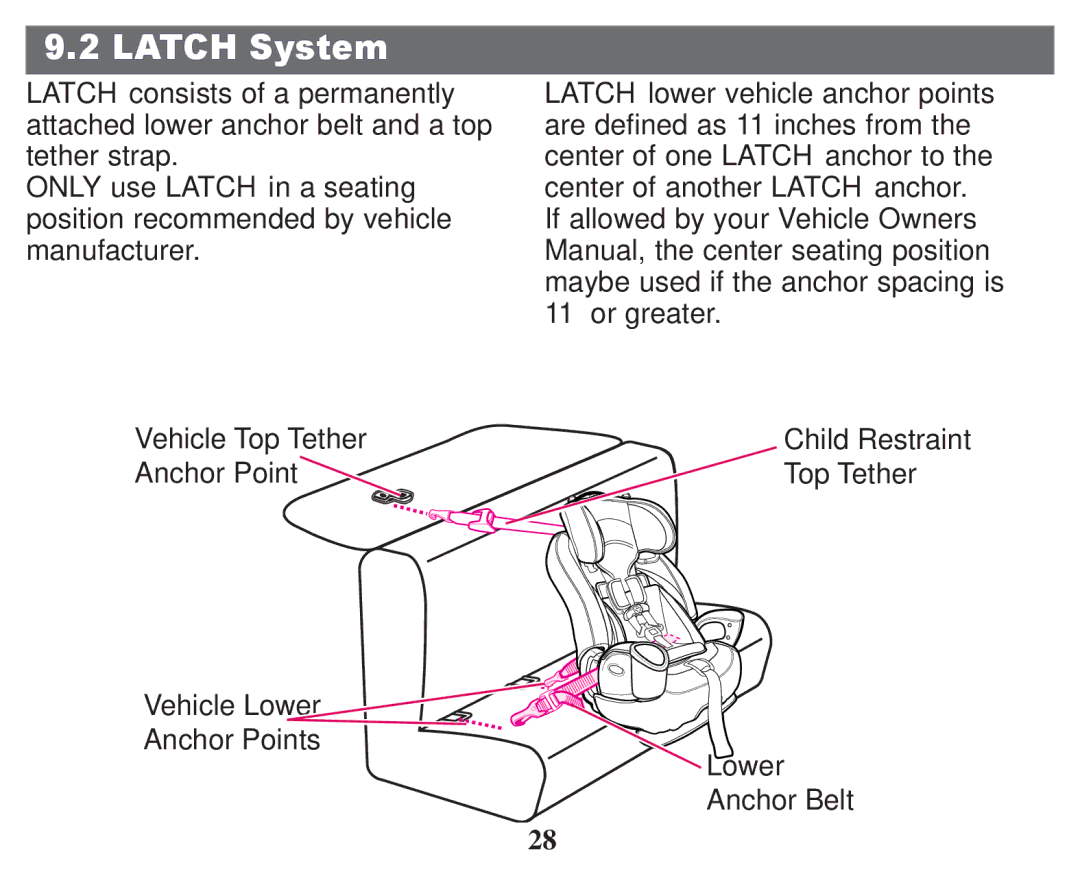 Graco PD247328A owner manual Latch System 