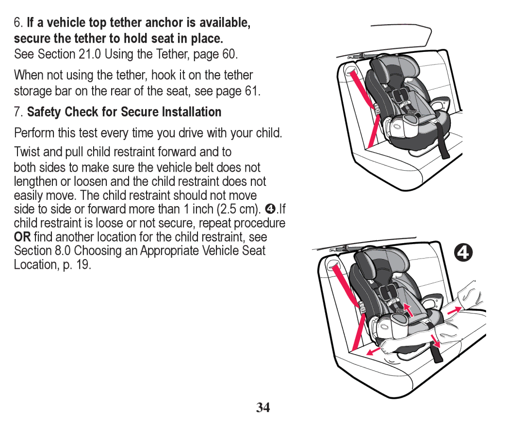 Graco PD247328A owner manual Safety Check for Secure Installation 