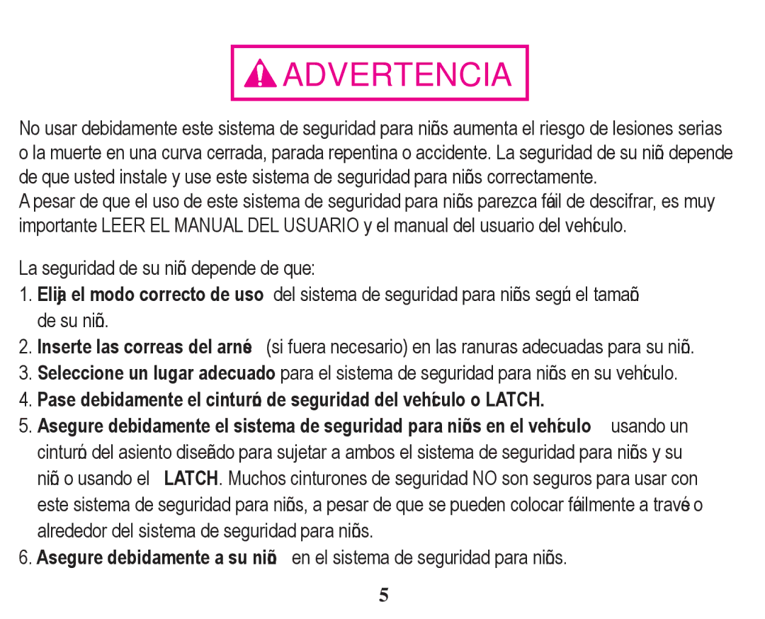 Graco PD247328A owner manual Advertencia 