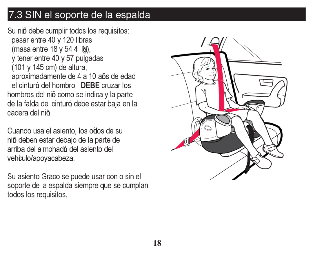 Graco PD247328A owner manual SIN el soporte de la espalda 