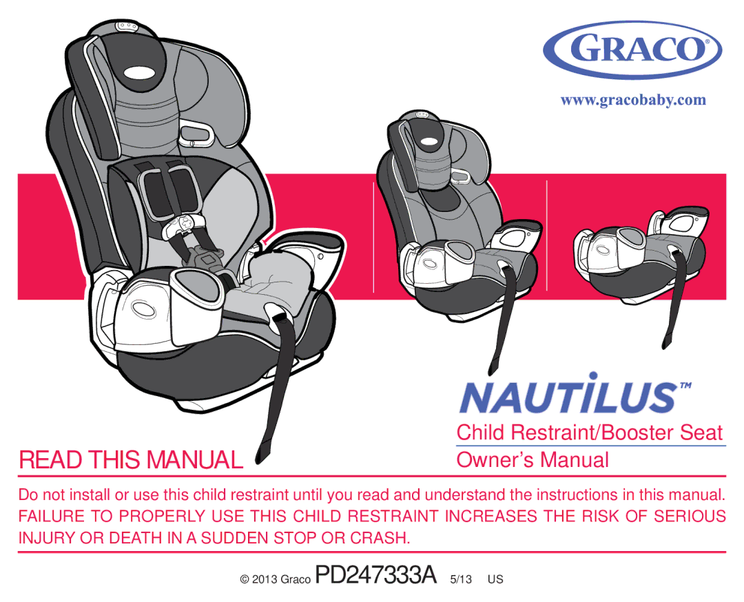 Graco PD247333A owner manual Read this Manual 