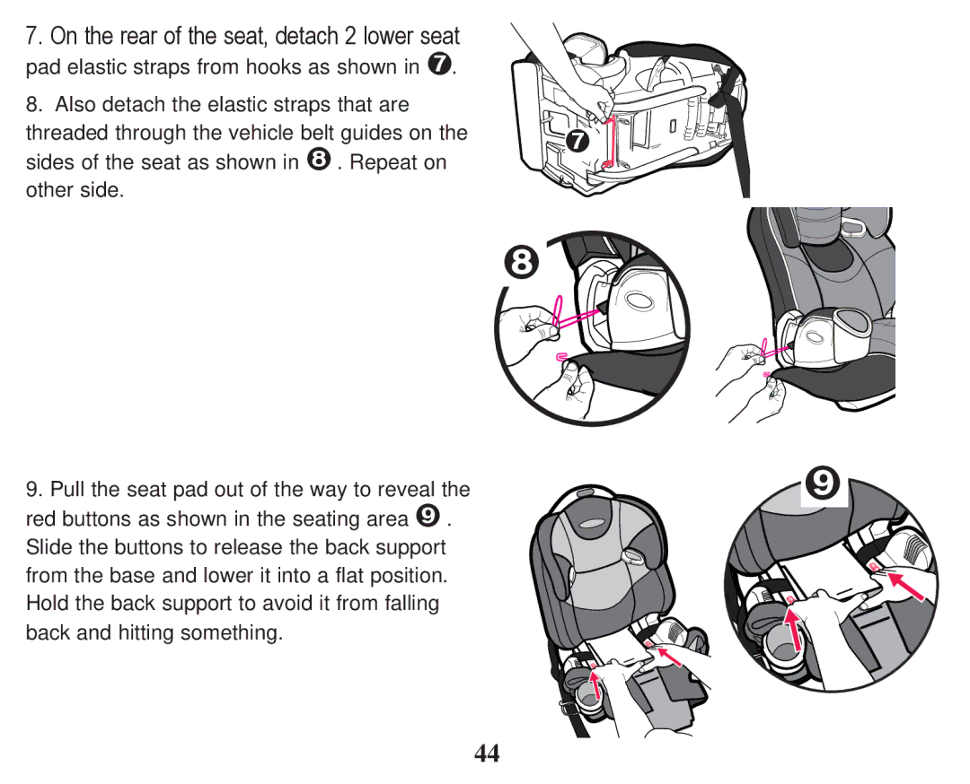 Graco PD247333A owner manual 2QWKHUHDURIWKHVHDWGHWDFKORZHUVHDW 