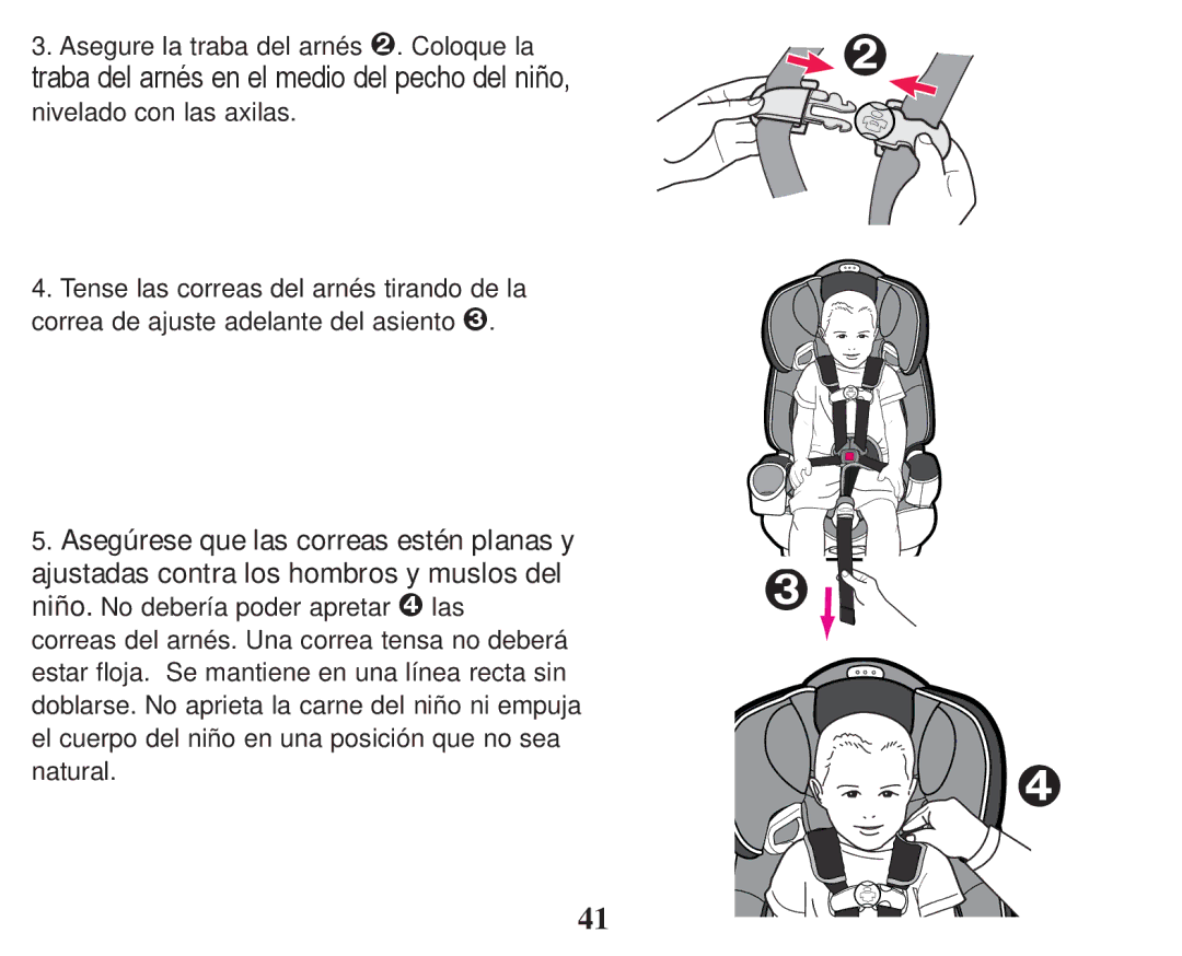 Graco PD247333A owner manual Asegure la traba del arnés š. Coloque la 