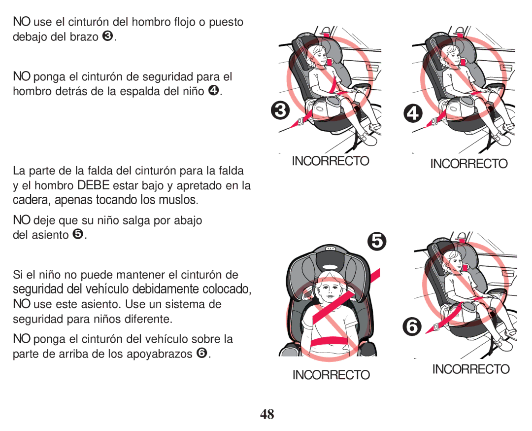 Graco PD247333A owner manual Incorrecto Incorrecto 