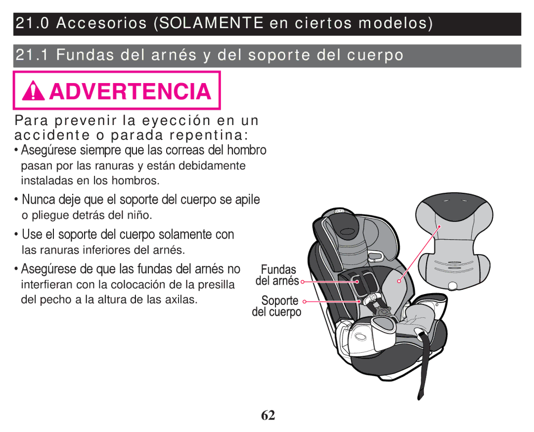 Graco PD247333A owner manual Advertencia 