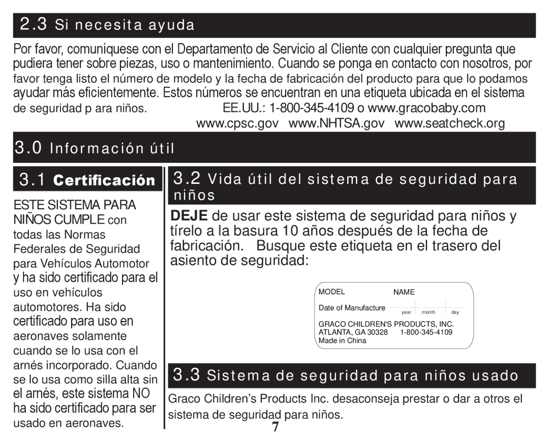 Graco PD247333A owner manual Si necesita ayuda 