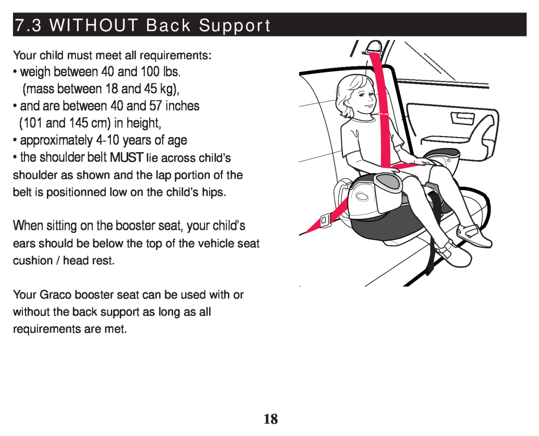 Graco PD247333A owner manual WITHOUT Back Support 