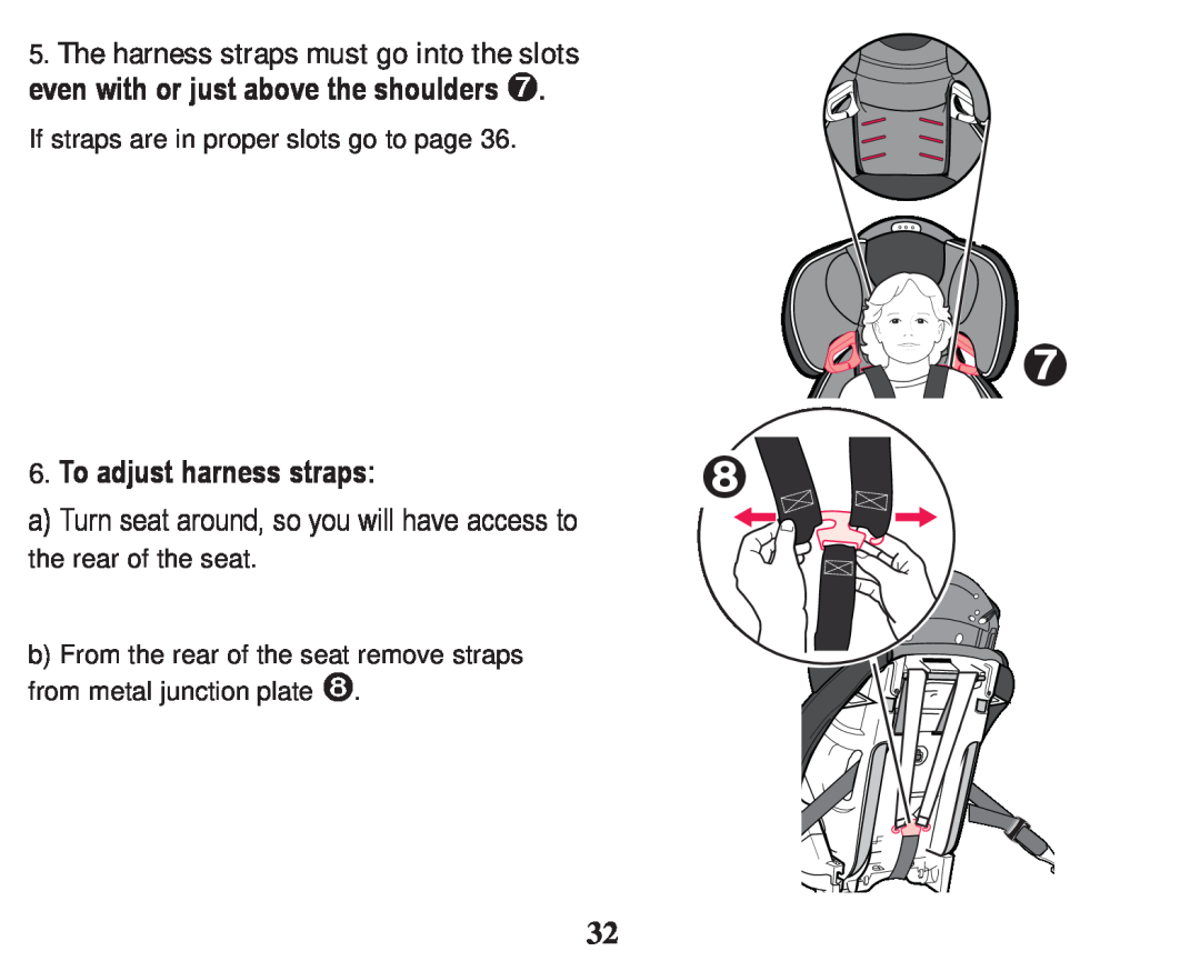 Graco PD247333A owner manual The harness straps must go into the slots, HyhqZlwkRuMxvwDeryhWkhVkrxoghuv Ÿ 