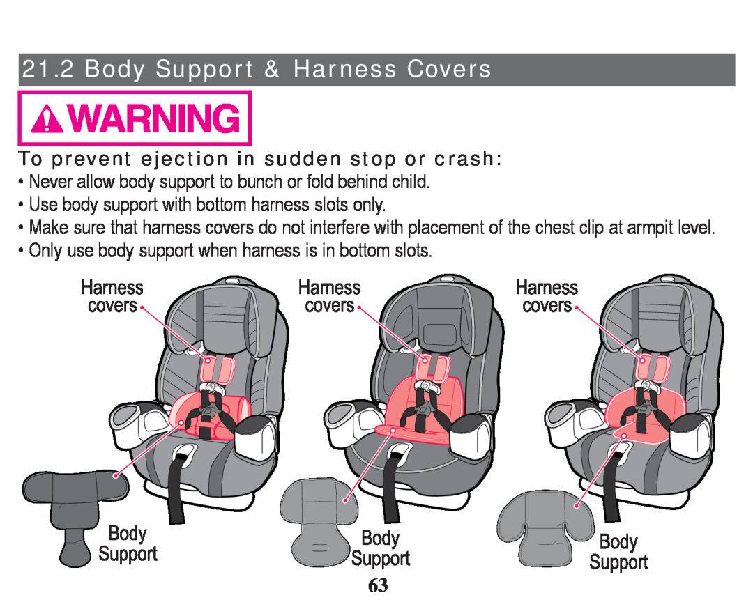 Graco PD247333A owner manual Body Support & Harness Covers 