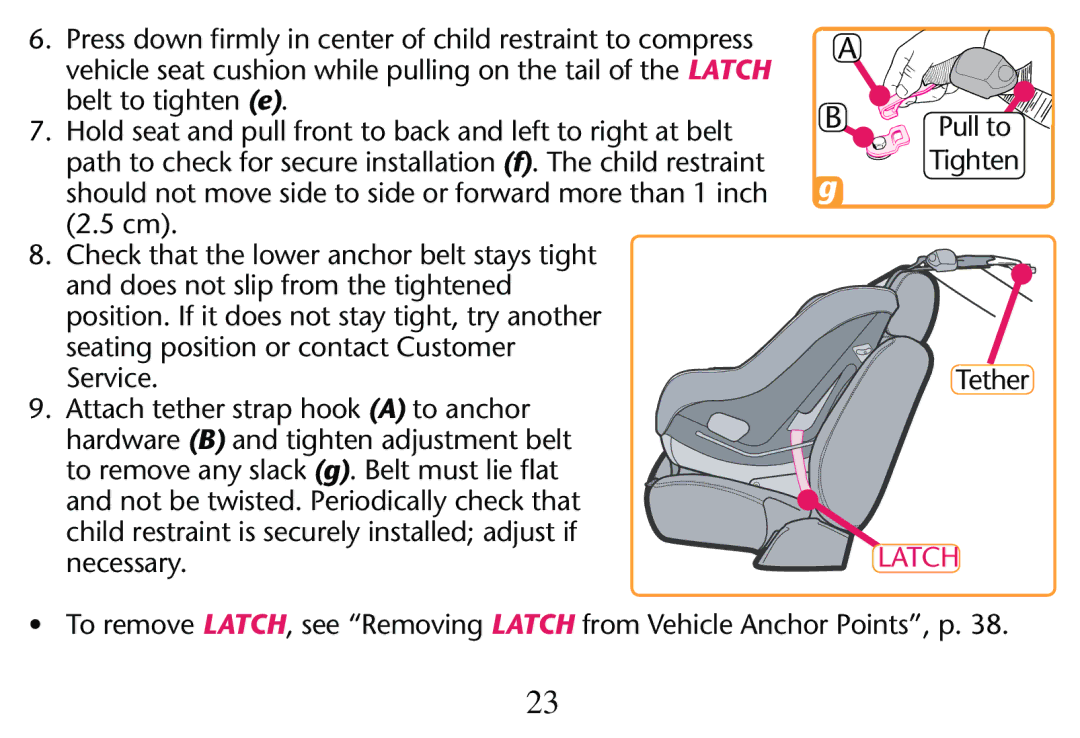 Graco PD250304A owner manual Andnnot be TWISTEDE0ERIODICALLY Check That, Necessary Pull to, 4IGHTEN 4ETHER 