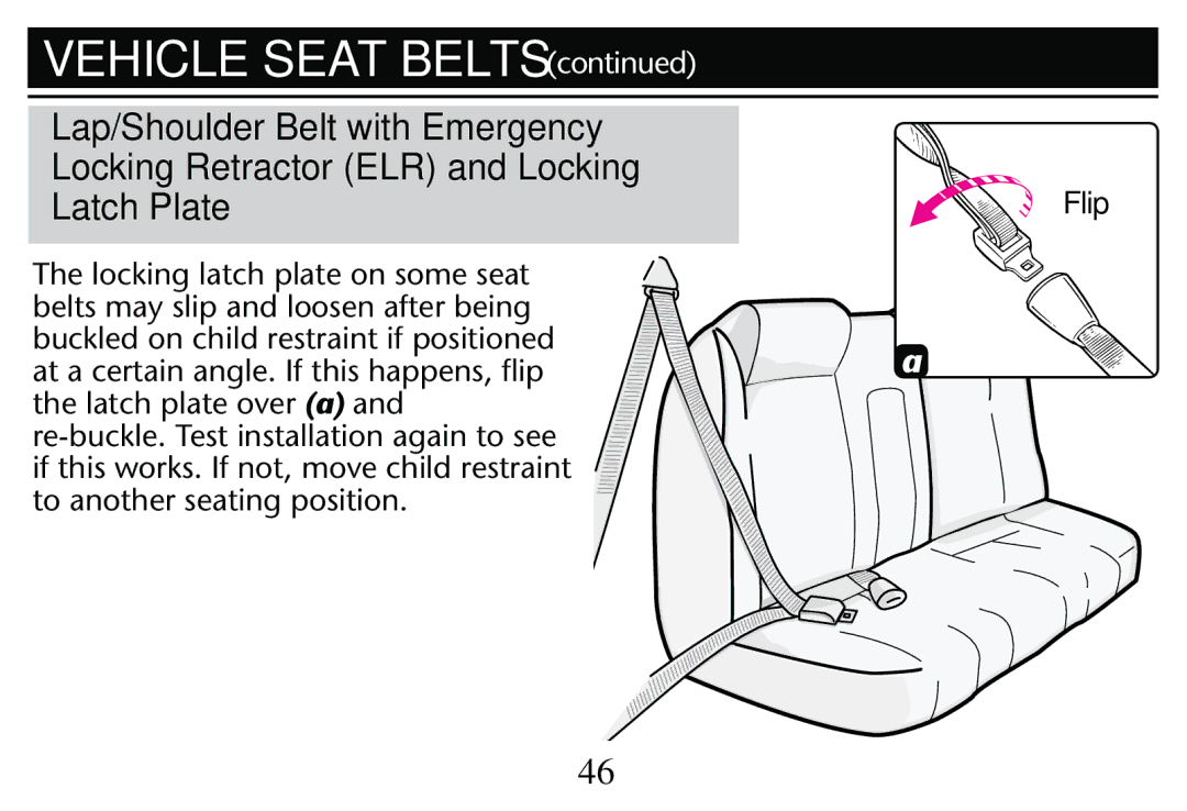 Graco PD250304A owner manual Latch Plate, 4HEHLOCKINGOLATCHIPLATE on Somecseat, Buckledkon Child Restraint Iflpositioned 