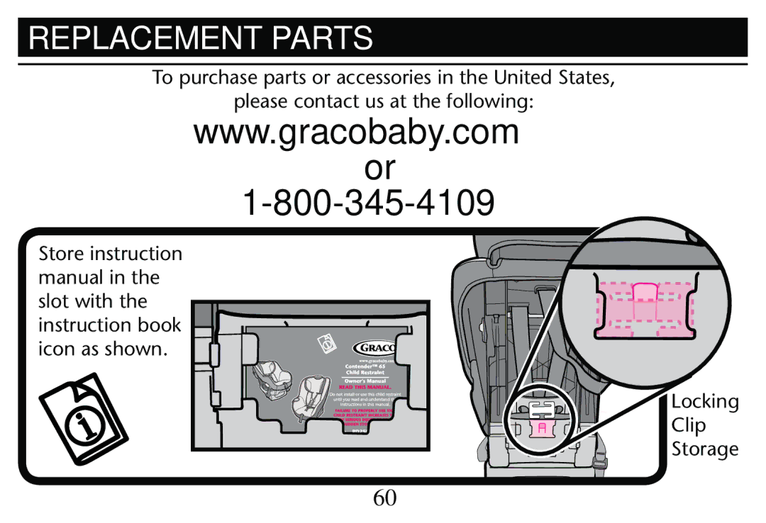 Graco PD250304A owner manual Replacement Parts, Please contact us at the following 