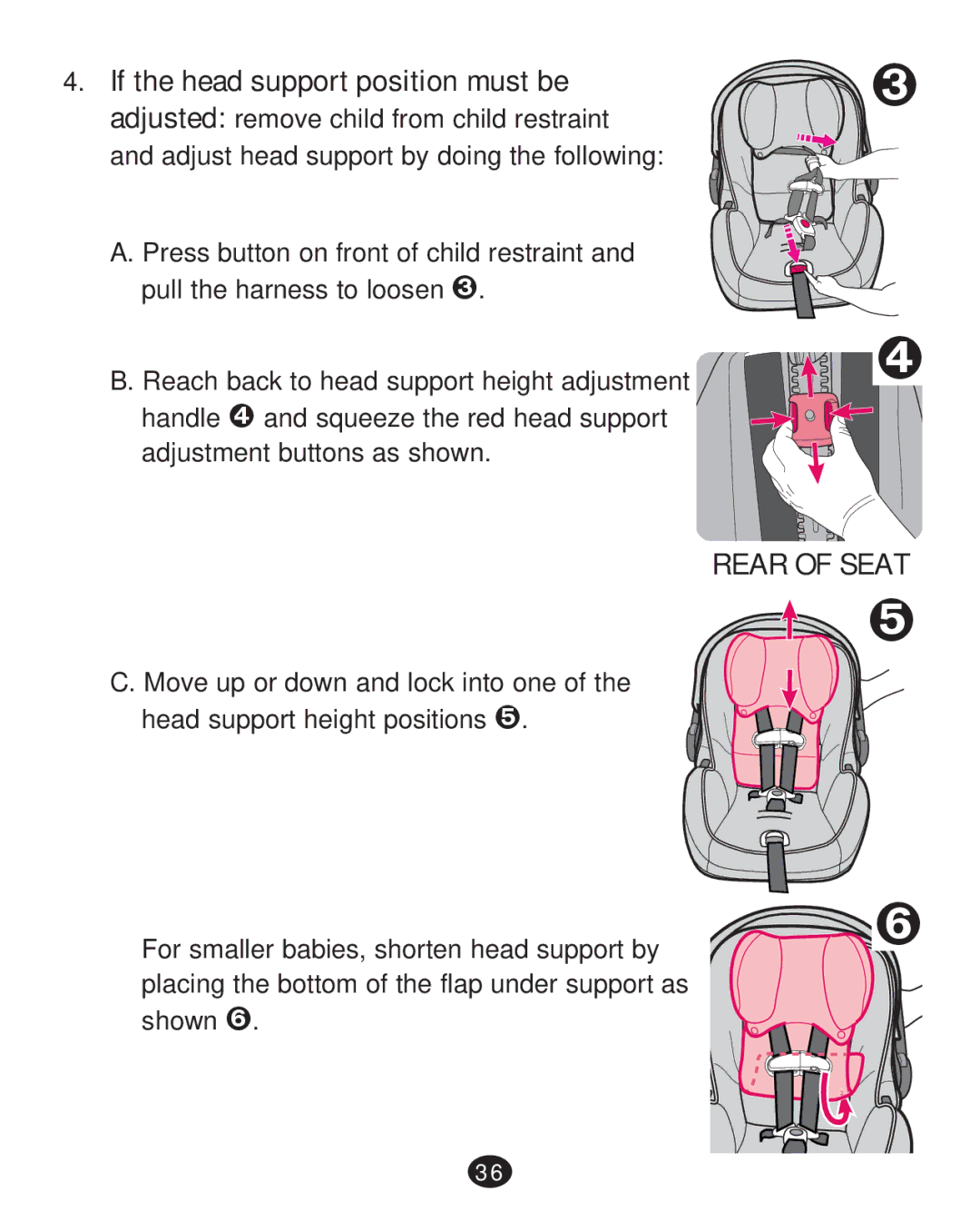 Graco PD252987A manual Rear of Seat 