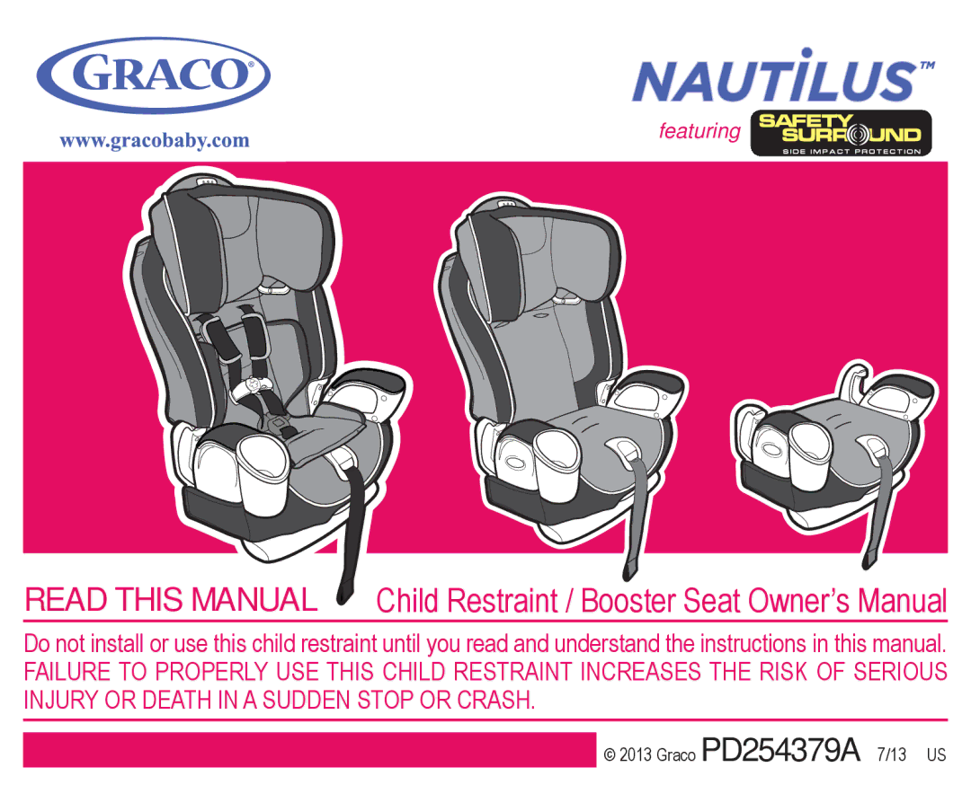 Graco PD254379A owner manual Featuring 